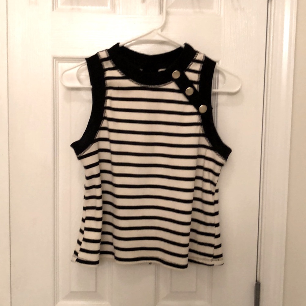 Sleeveless striped top